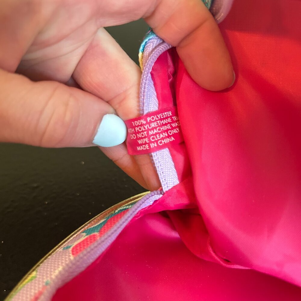 Lilly Pulitzer for Estee Lauder Makeup Bag Floral Cosmetic Pink Collab Cosmetics - Picture 7 of 8